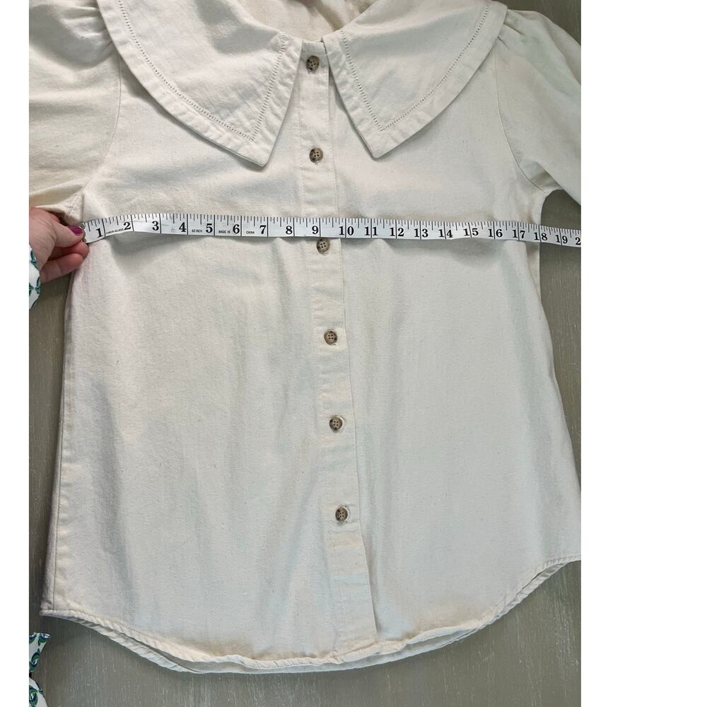 Vintage Gotcha Covered Prairie/Cottage Style Cotton Sailor Collar Blouse - Picture 7 of 8